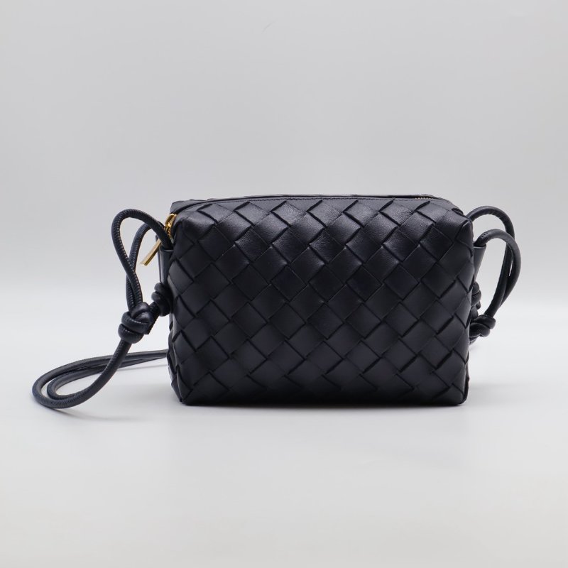 BOTTEGA VENETA Mini loop相機包 - 深藍-0