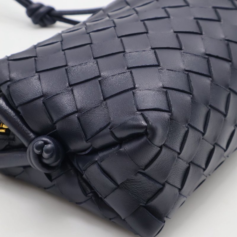 BOTTEGA VENETA Mini loop相機包 - 深藍-6