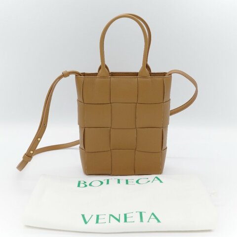 Bottega Veneta 寶緹嘉 Mini Cassette 棕色 駝色羊皮 迷你托特包