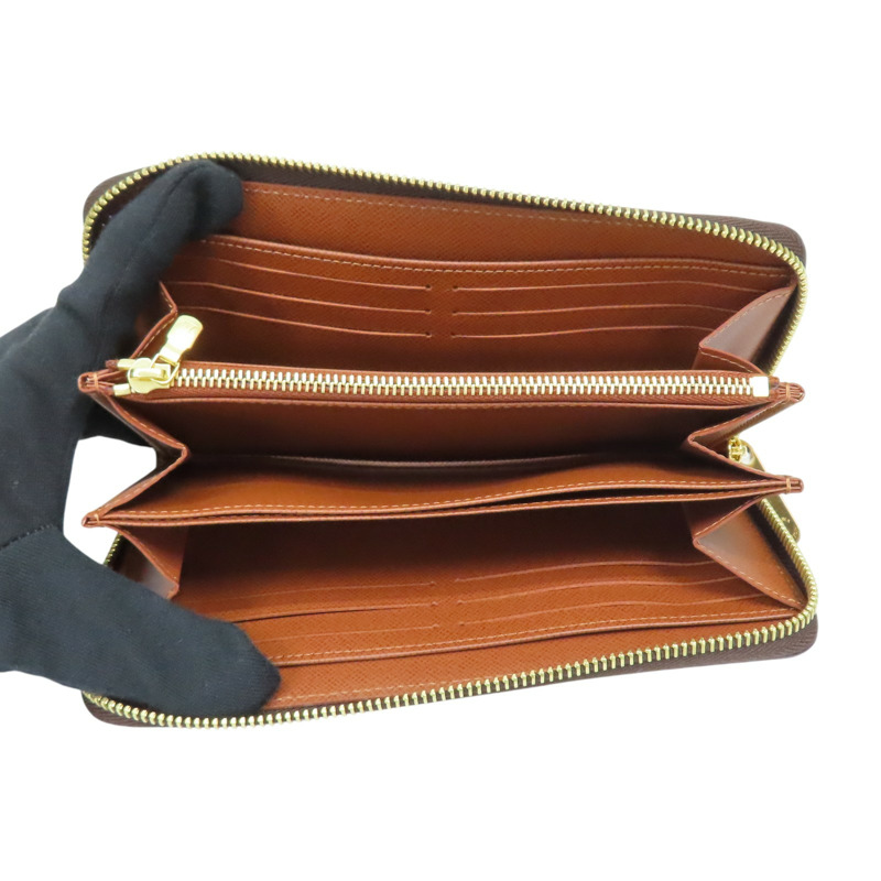 棕色 帆布 Zippy Wallet 拉鍊 長夾【LOUIS VUITTON LV 路易威登】 M42616-4