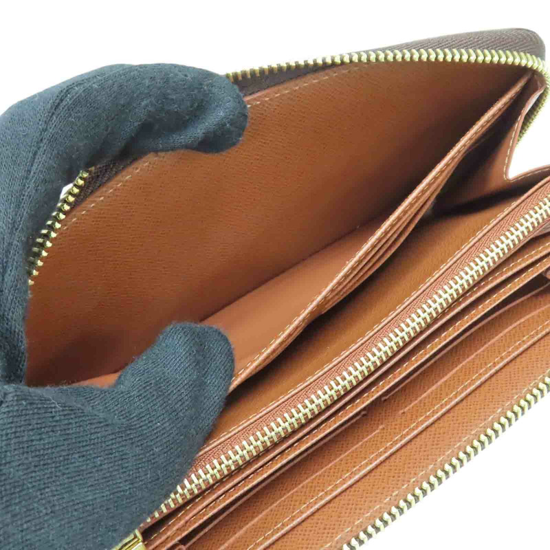 棕色 帆布 Zippy Wallet 拉鍊 長夾【LOUIS VUITTON LV 路易威登】 M42616-5