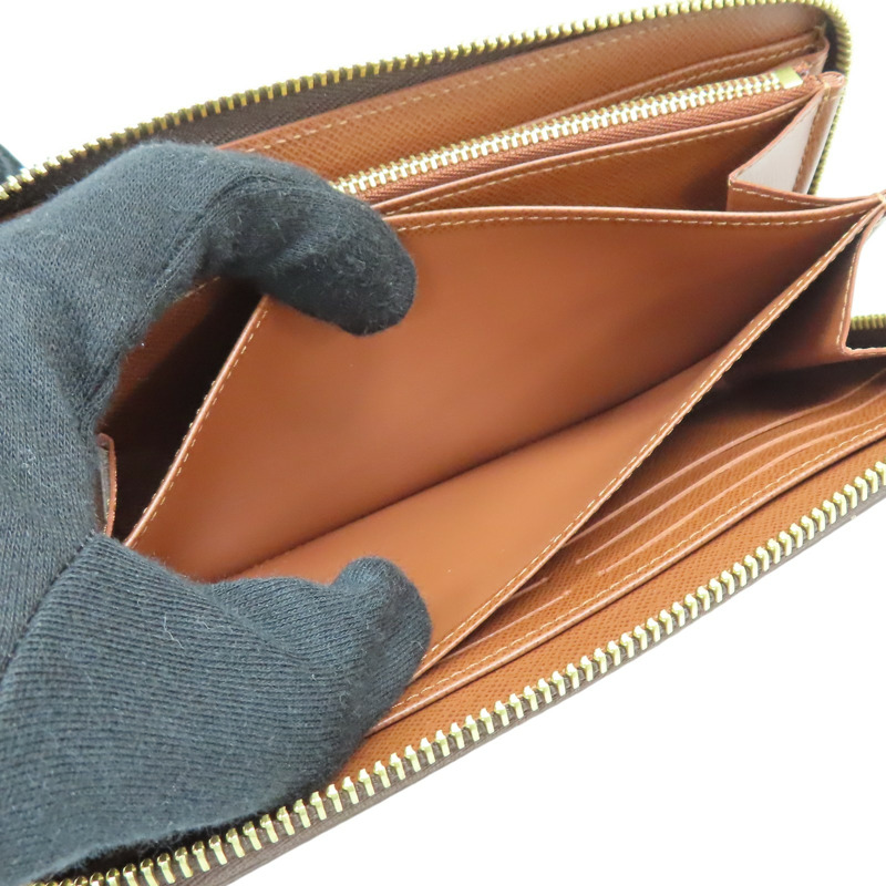 棕色 帆布 Zippy Wallet 拉鍊 長夾【LOUIS VUITTON LV 路易威登】 M42616-6