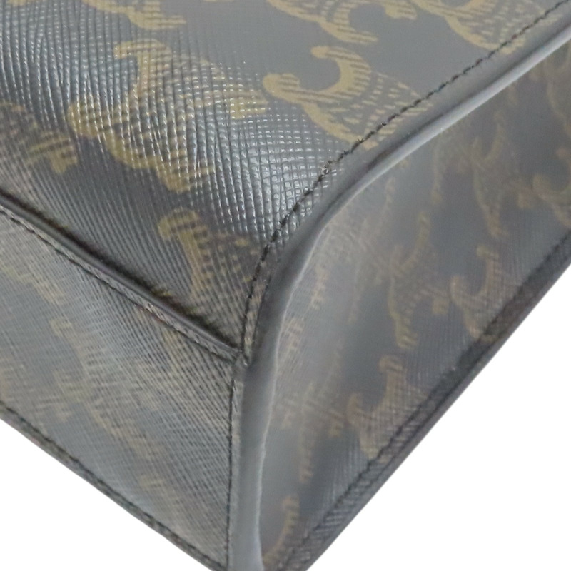 棕色 Triomphe 帆布 Small Vertical Cabas 兩用包【CELINE 賽琳】 191542BZK.04LU-11