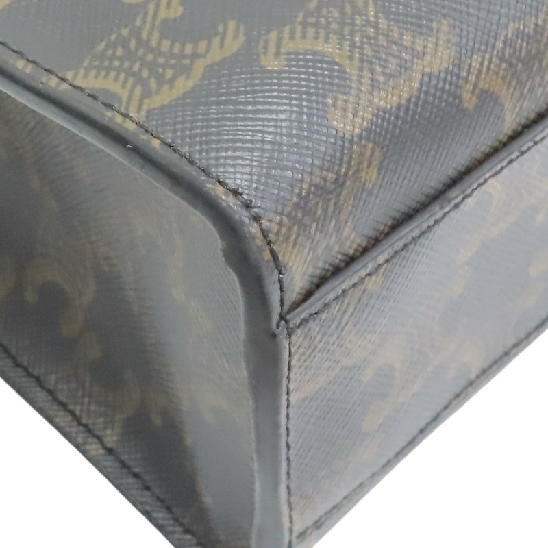 棕色 Triomphe 帆布 Small Vertical Cabas 兩用包【CELINE 賽琳】 191542BZK.04LU-12