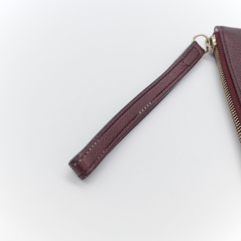 Gucci 古馳 Soho 酒紅色荔枝紋皮革 手拿包-5