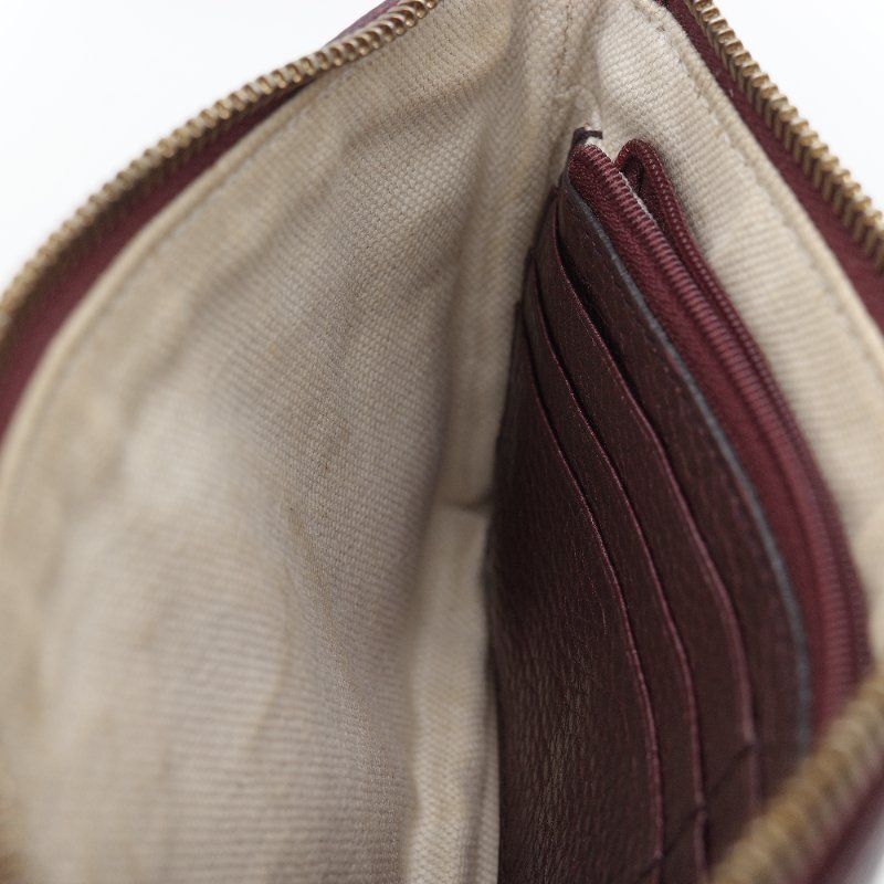 Gucci 古馳 Soho 酒紅色荔枝紋皮革 手拿包-8