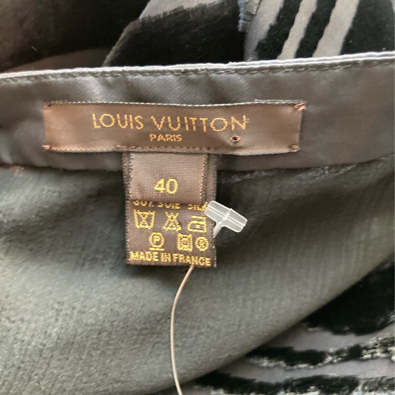 《新歡舊愛》正品LV路易威登黑色條紋即膝裙40/M-4