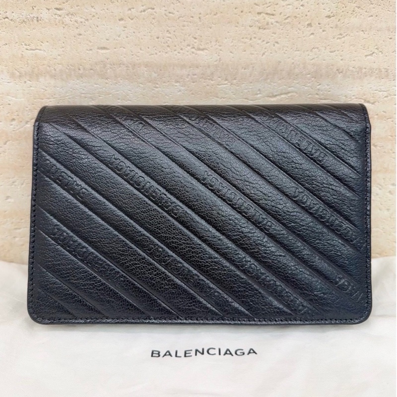 巴黎世家/Balenciaga  黑色金扣信封woc-2