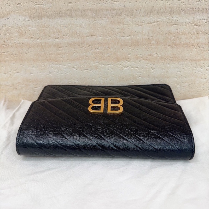 巴黎世家/Balenciaga  黑色金扣信封woc-6