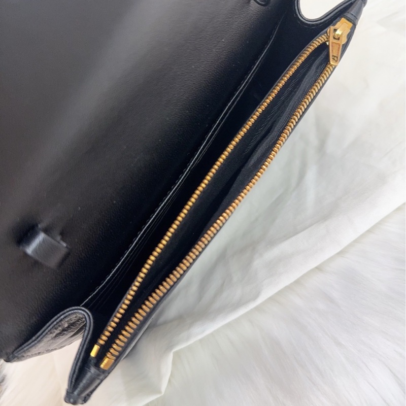 巴黎世家/Balenciaga  黑色金扣信封woc-8