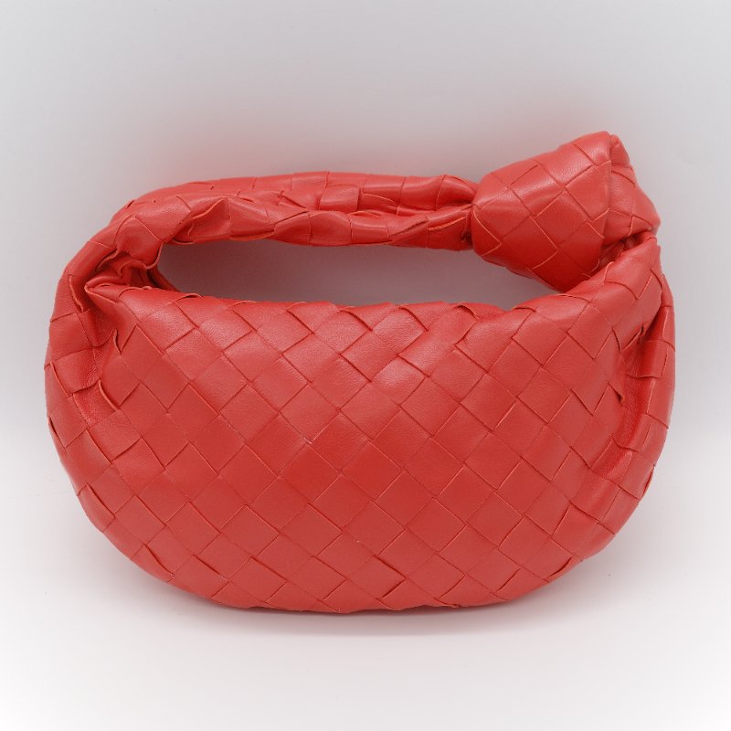 Bottega Veneta 寶緹嘉  Mini Jodie 紅色羊皮 編織手提包-1