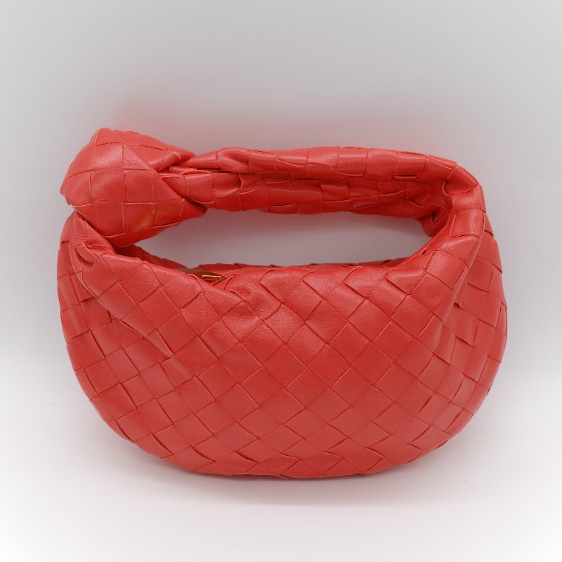 Bottega Veneta 寶緹嘉  Mini Jodie 紅色羊皮 編織手提包-2