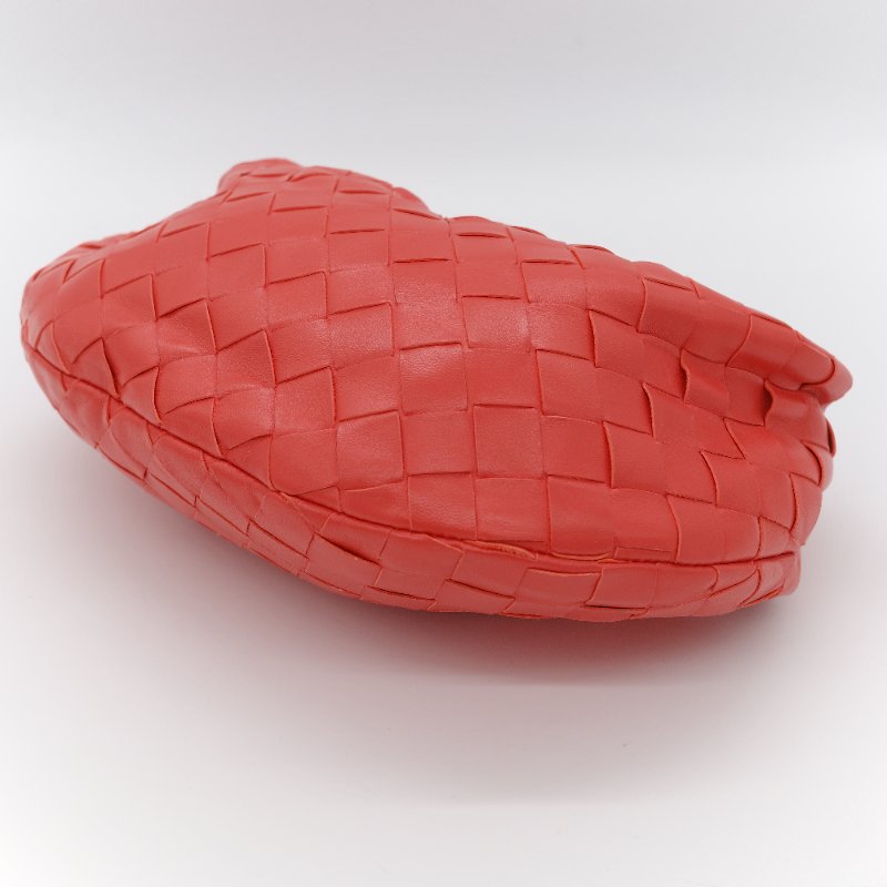Bottega Veneta 寶緹嘉  Mini Jodie 紅色羊皮 編織手提包-3