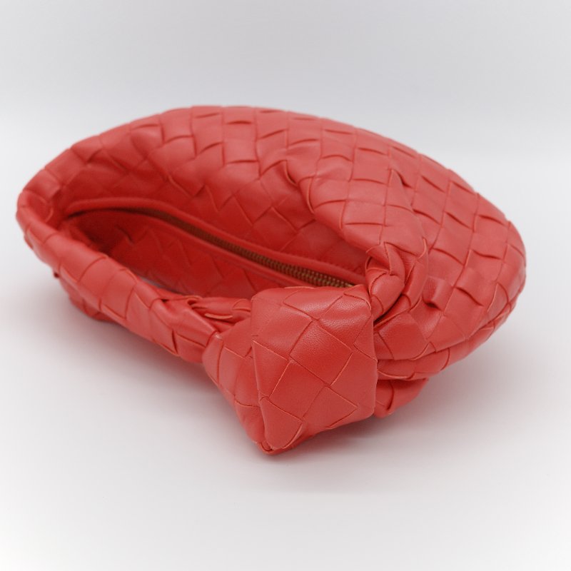 Bottega Veneta 寶緹嘉  Mini Jodie 紅色羊皮 編織手提包-5