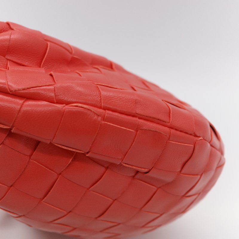Bottega Veneta 寶緹嘉  Mini Jodie 紅色羊皮 編織手提包-6