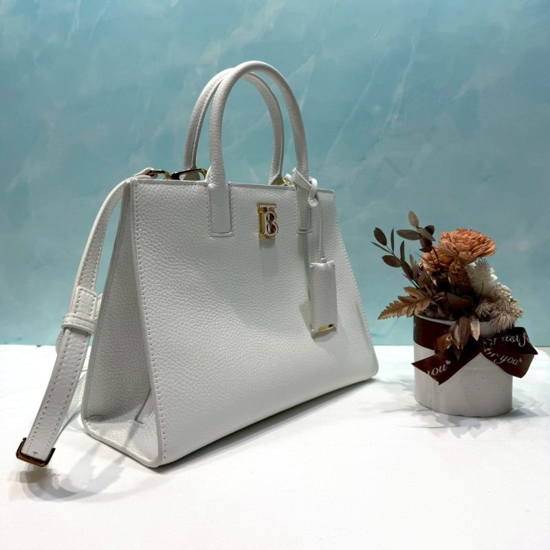 BURBERRY 迷你Frances粒紋皮革手提包-2