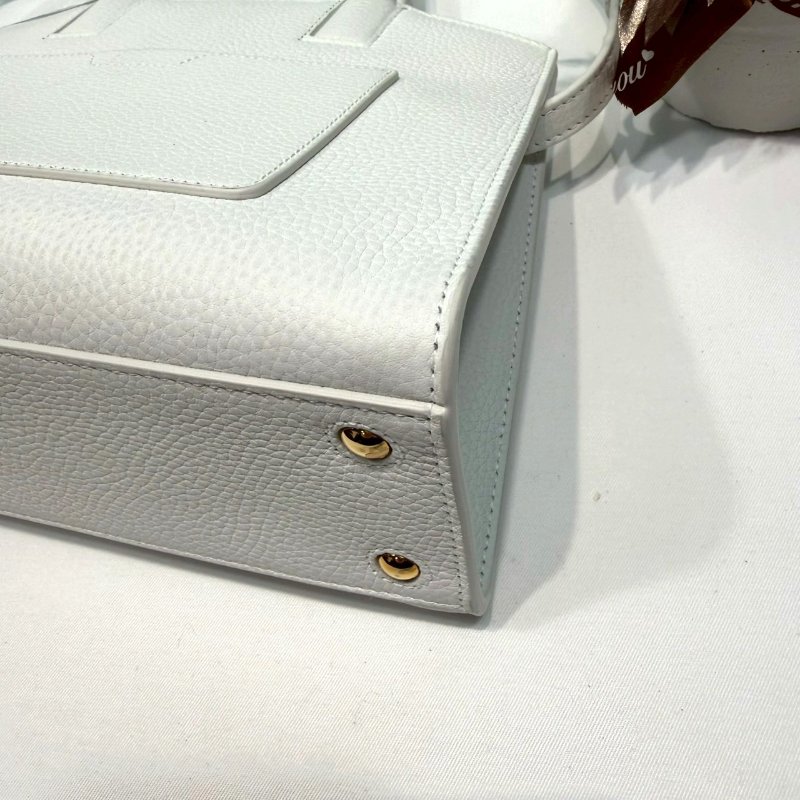 BURBERRY 迷你Frances粒紋皮革手提包-7