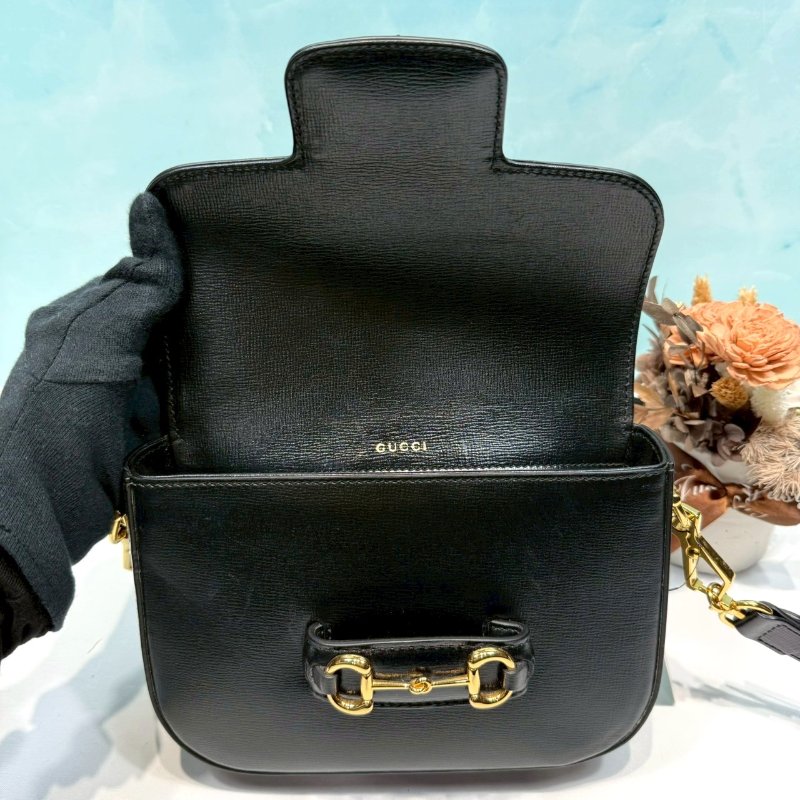 GUCCI 1955 mini全皮革肩背包-4