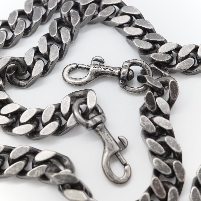 Saint Laurent 聖羅蘭 College 學院包 中號灰色 山形紋絎縫 羊皮 肩背包-19