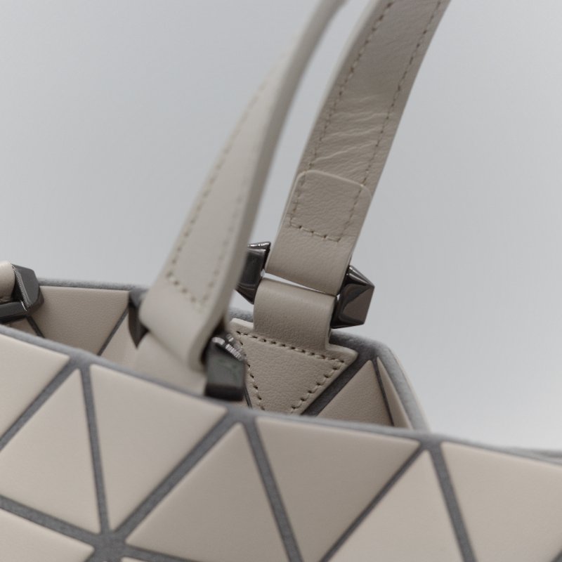 Bao Bao Issey Miyake 三宅一生 Crystal 米灰色 霧面 大號 手提包-6