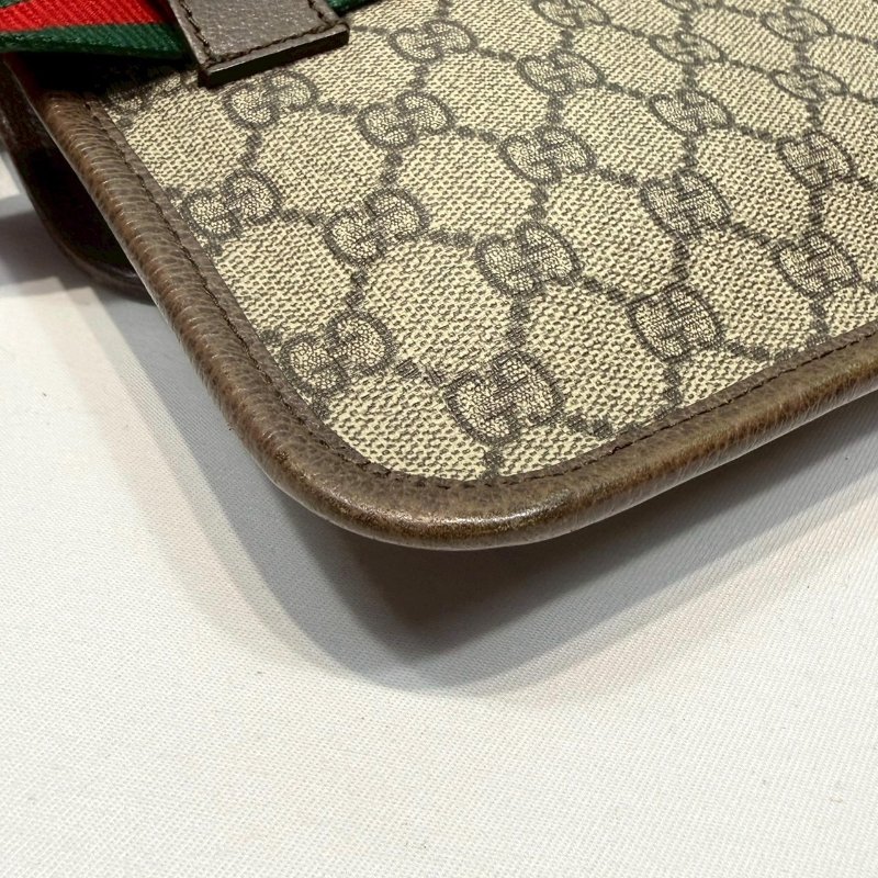 GUCCI Supreme帆布虎頭胸腰包-8