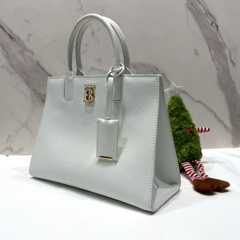 BURBERRY 迷你Frances粒紋皮革手提包-2