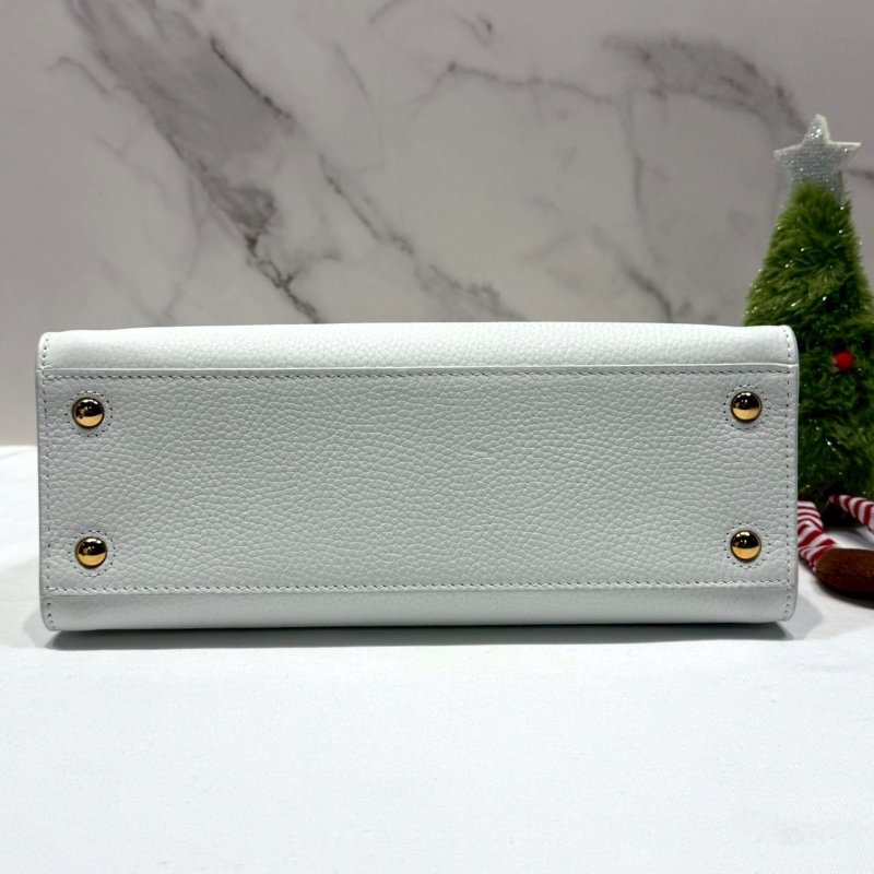 BURBERRY 迷你Frances粒紋皮革手提包-6