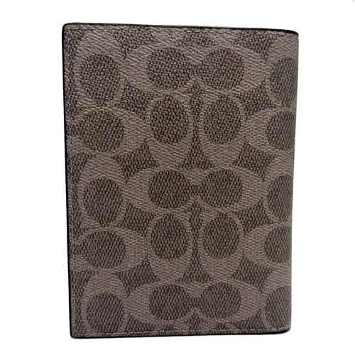 [全新] COACH 新款C LOGO徽章拉鍊零錢袋證件護照夾(灰)-2