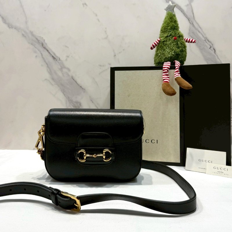 GUCCI 1955 mini全皮革肩背包-0