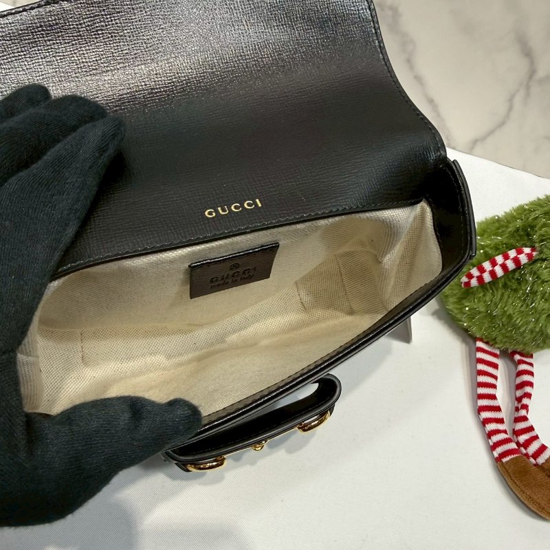 GUCCI 1955 mini全皮革肩背包-5