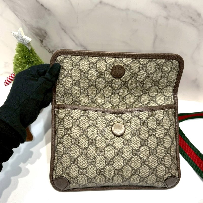 GUCCI Supreme帆布虎頭胸腰包-4