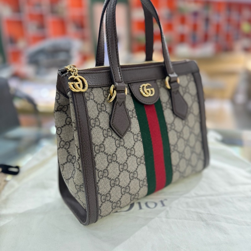 99新 閑置品 古馳gucci Ophidia系列小号手提托特包，-2