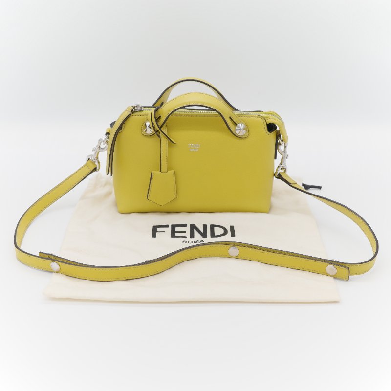 Fendi 芬迪 By The Way  黃色 小牛皮 手提包 肩背包-0