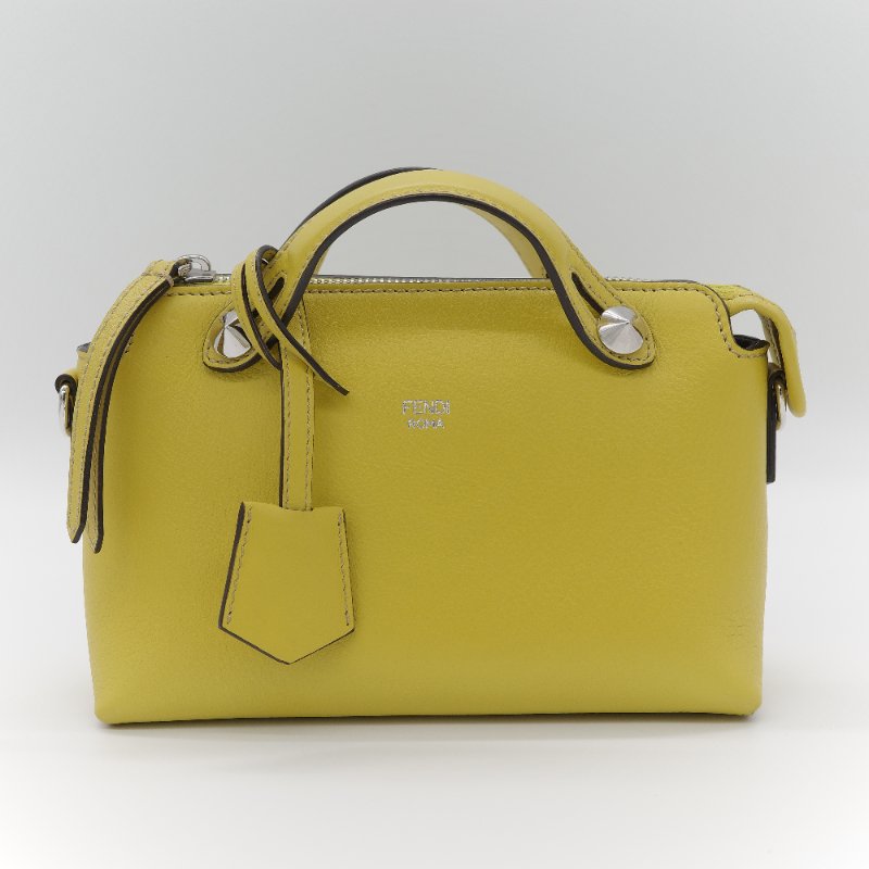 Fendi 芬迪 By The Way  黃色 小牛皮 手提包 肩背包-2