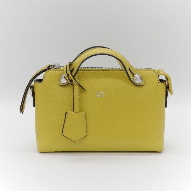 Fendi 芬迪 By The Way  黃色 小牛皮 手提包 肩背包-3