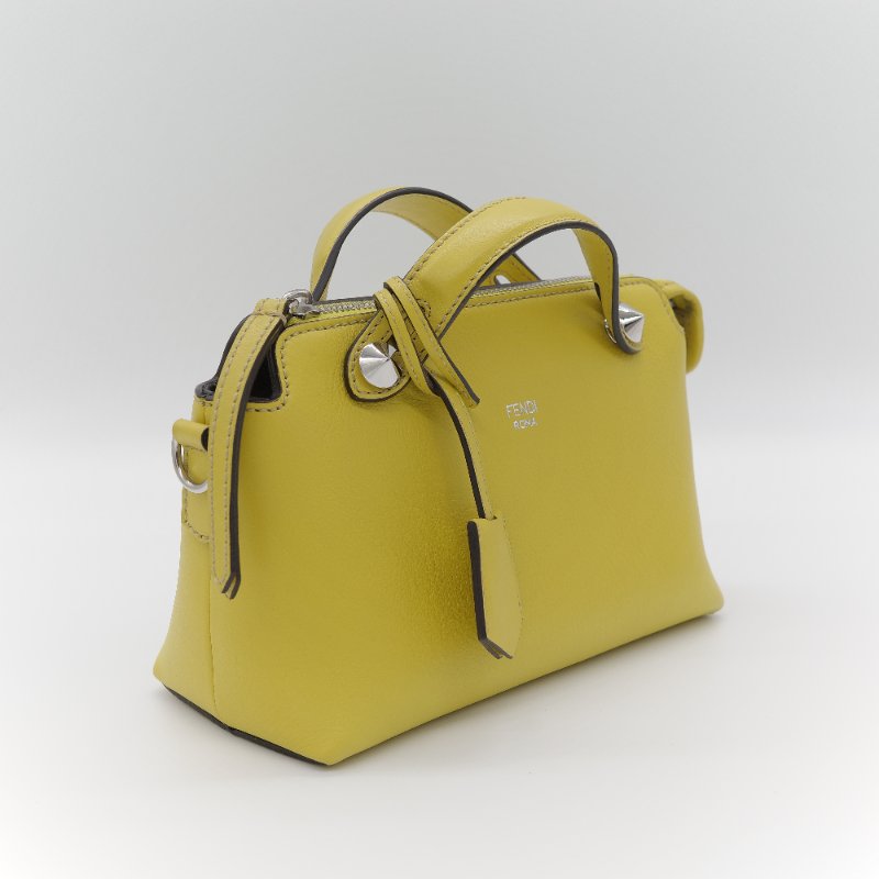 Fendi 芬迪 By The Way  黃色 小牛皮 手提包 肩背包-4