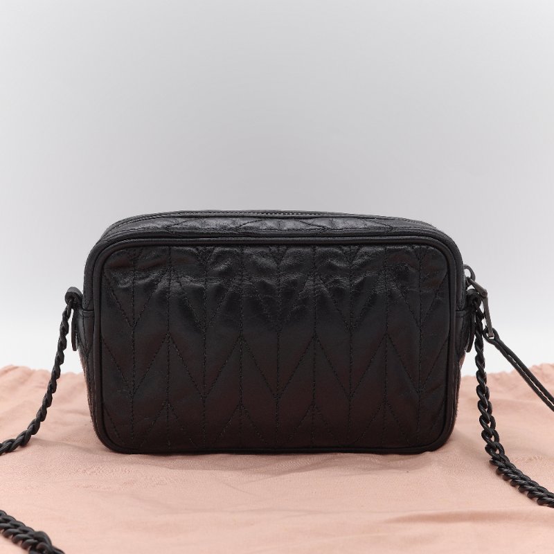 【CP 精選🌟小編推薦】Miu Miu 繆繆 SoBlack 全黑 霧面黑 牛皮 肩背包 相機包-2