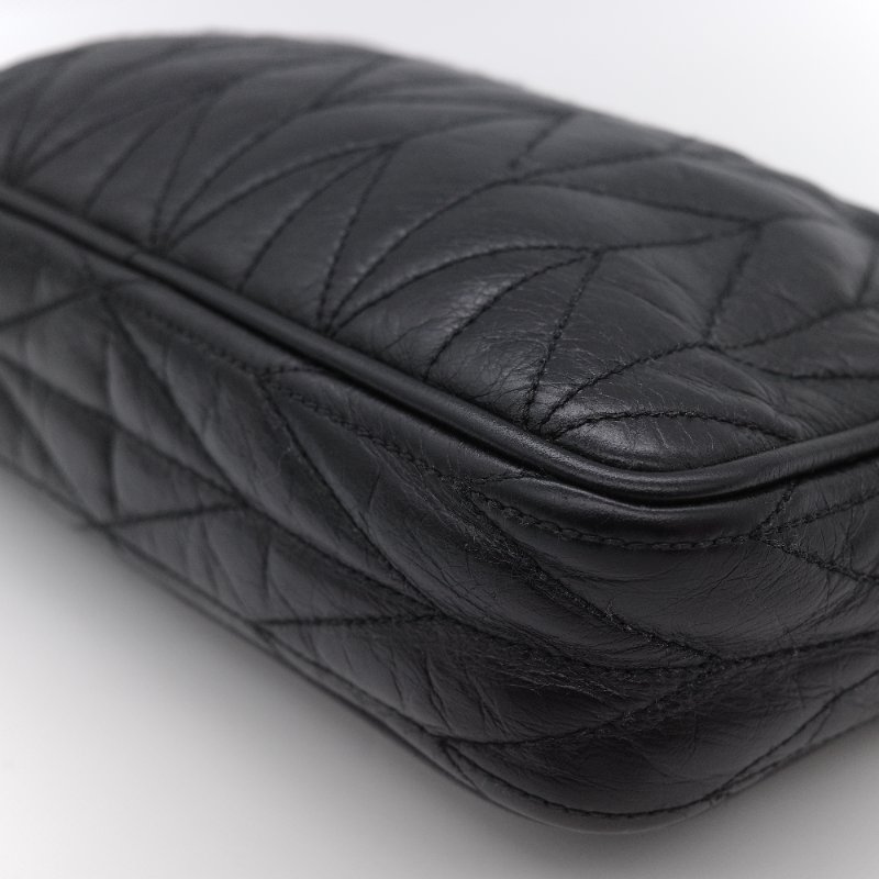 【CP 精選🌟小編推薦】Miu Miu 繆繆 SoBlack 全黑 霧面黑 牛皮 肩背包 相機包-7