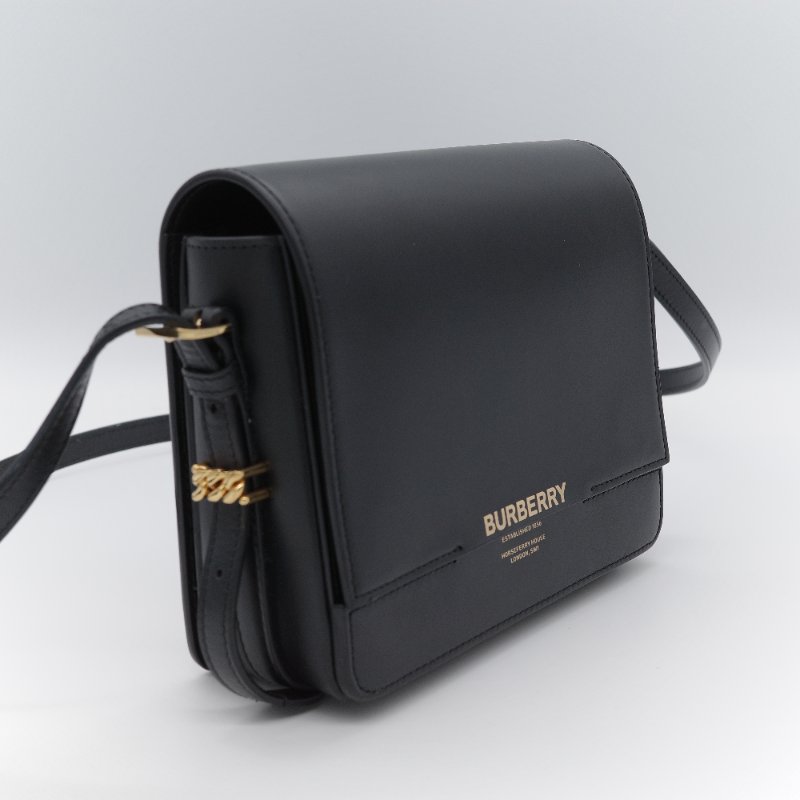 Burberry 巴寶莉 Grace 黑色 小牛皮 肩背包-1