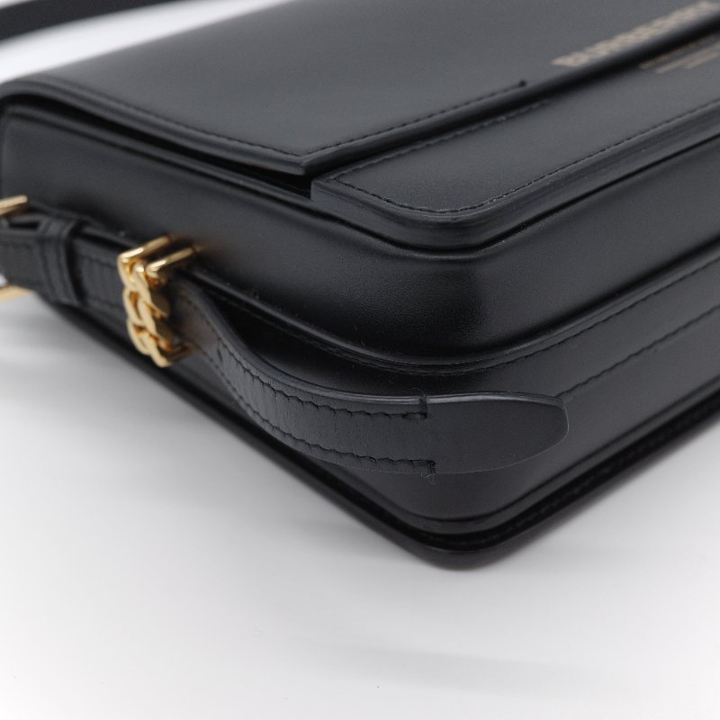 Burberry 巴寶莉 Grace 黑色 小牛皮 肩背包-4