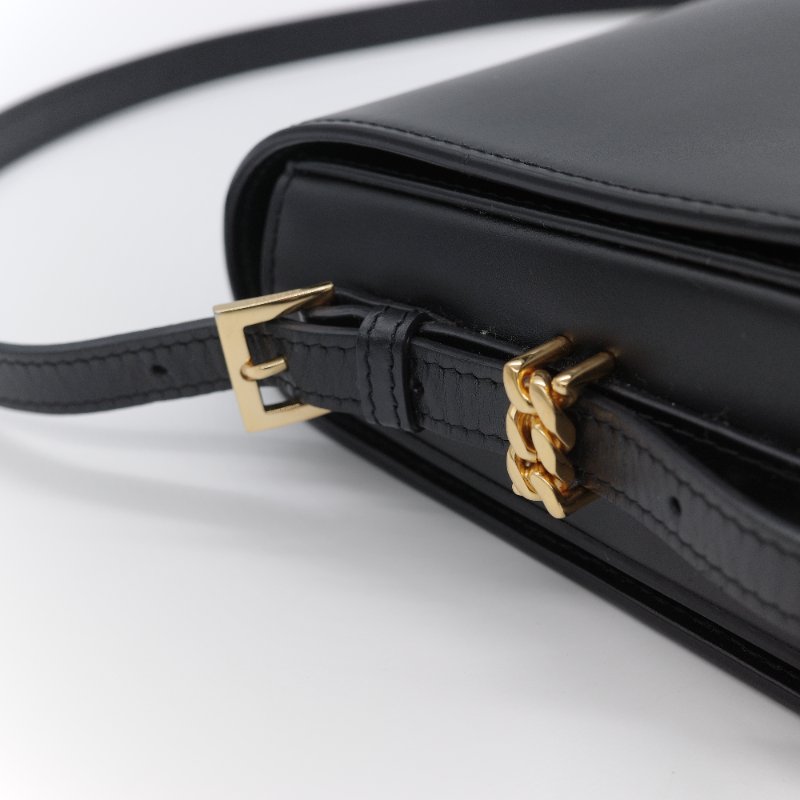 Burberry 巴寶莉 Grace 黑色 小牛皮 肩背包-5