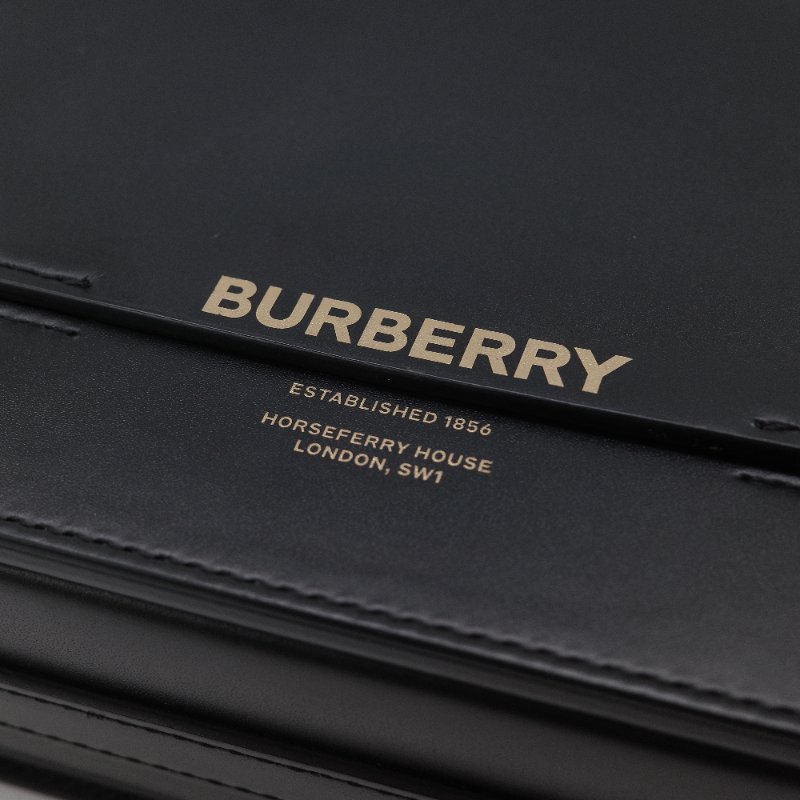 Burberry 巴寶莉 Grace 黑色 小牛皮 肩背包-6