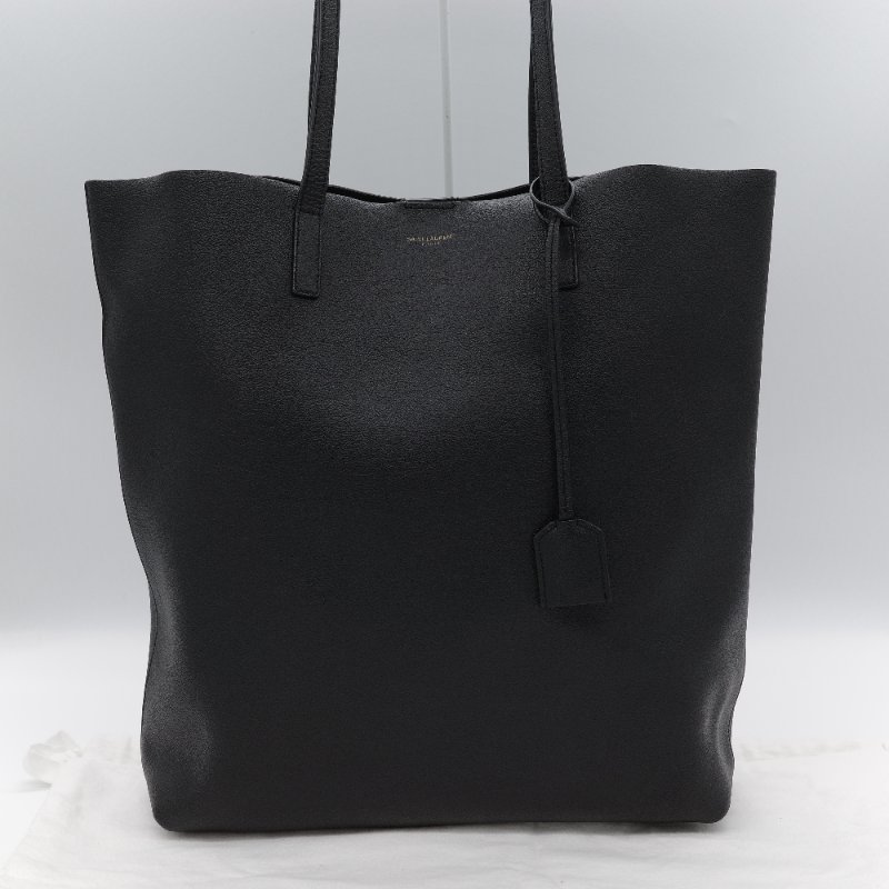 Saint Laurent 聖羅蘭 N/S Shopping Tote 黑色 牛皮 肩背包 托特包-1