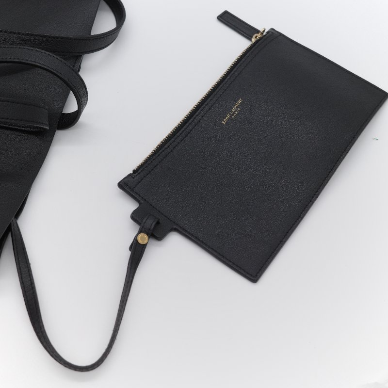 Saint Laurent 聖羅蘭 N/S Shopping Tote 黑色 牛皮 肩背包 托特包-17