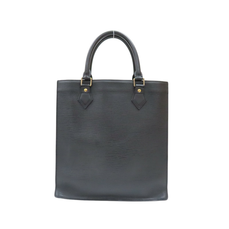 黑色 EPI 水波紋 牛皮 Sac Plat 手提包【LOUIS VUITTON LV 路易威登】 M59082-0
