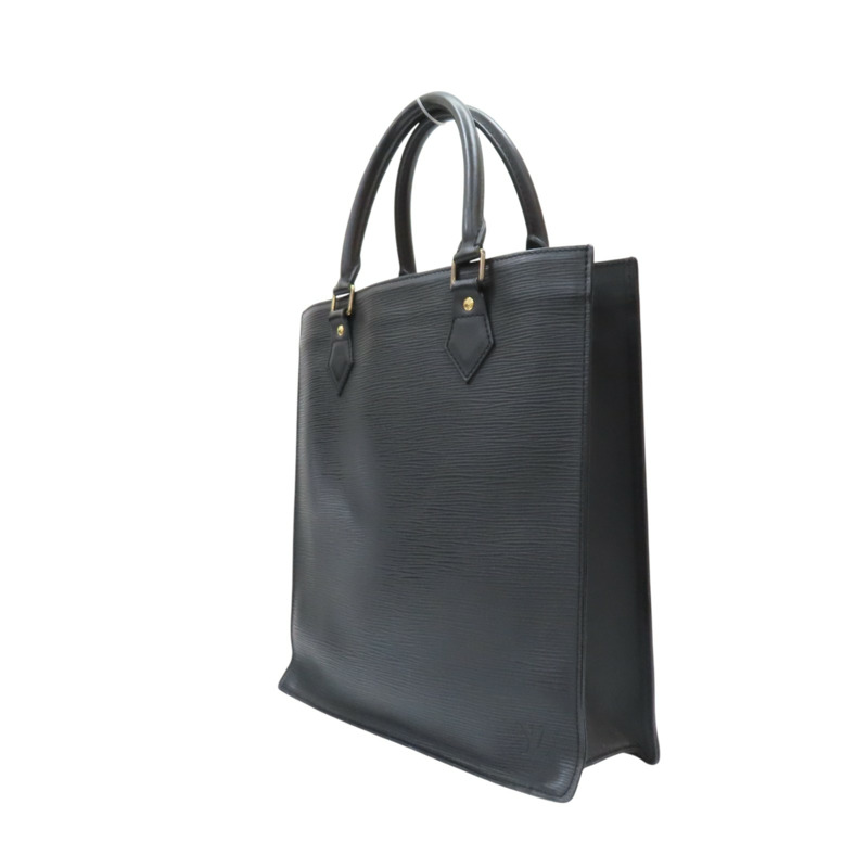 黑色 EPI 水波紋 牛皮 Sac Plat 手提包【LOUIS VUITTON LV 路易威登】 M59082-2