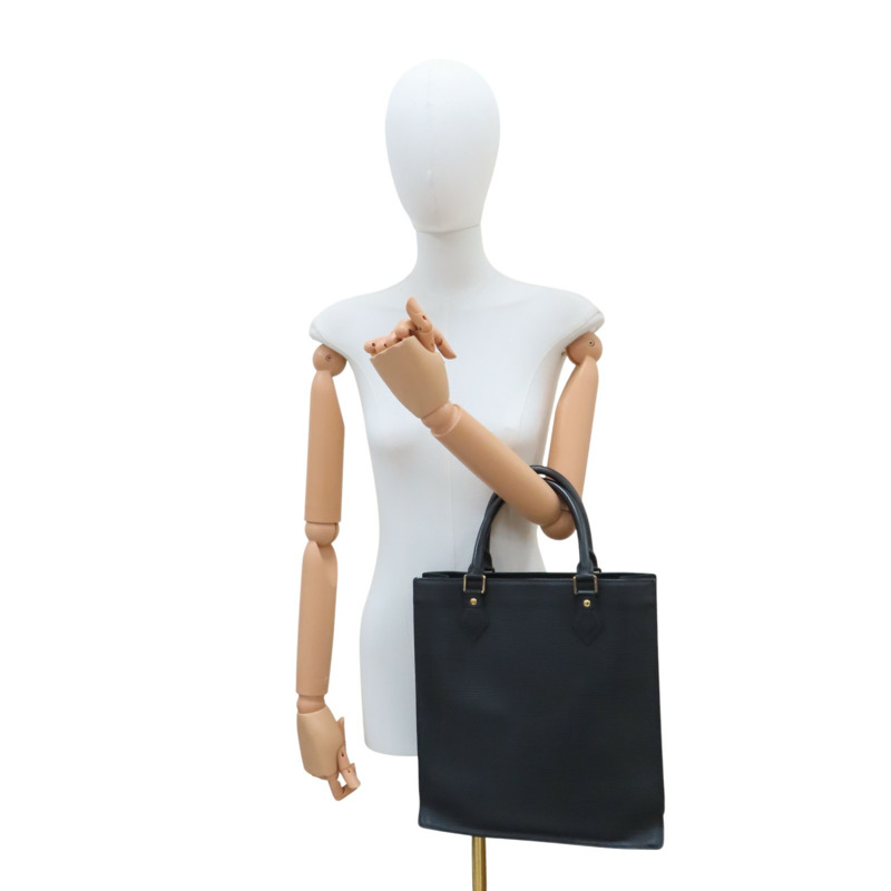 黑色 EPI 水波紋 牛皮 Sac Plat 手提包【LOUIS VUITTON LV 路易威登】 M59082-9