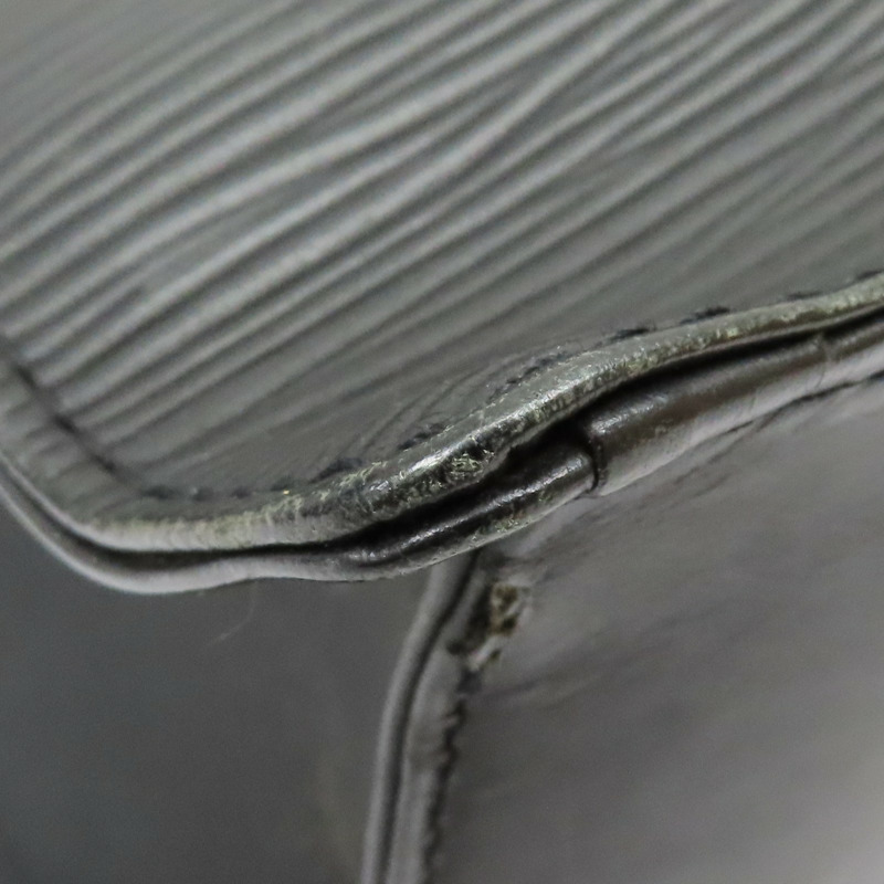 黑色 EPI 水波紋 牛皮 Sac Plat 手提包【LOUIS VUITTON LV 路易威登】 M59082-10