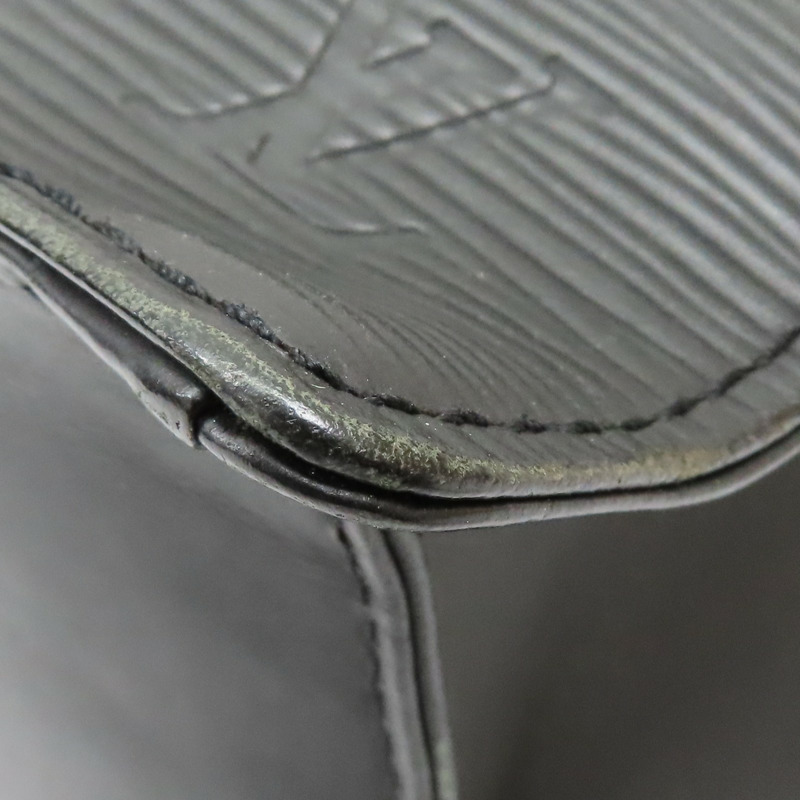 黑色 EPI 水波紋 牛皮 Sac Plat 手提包【LOUIS VUITTON LV 路易威登】 M59082-11