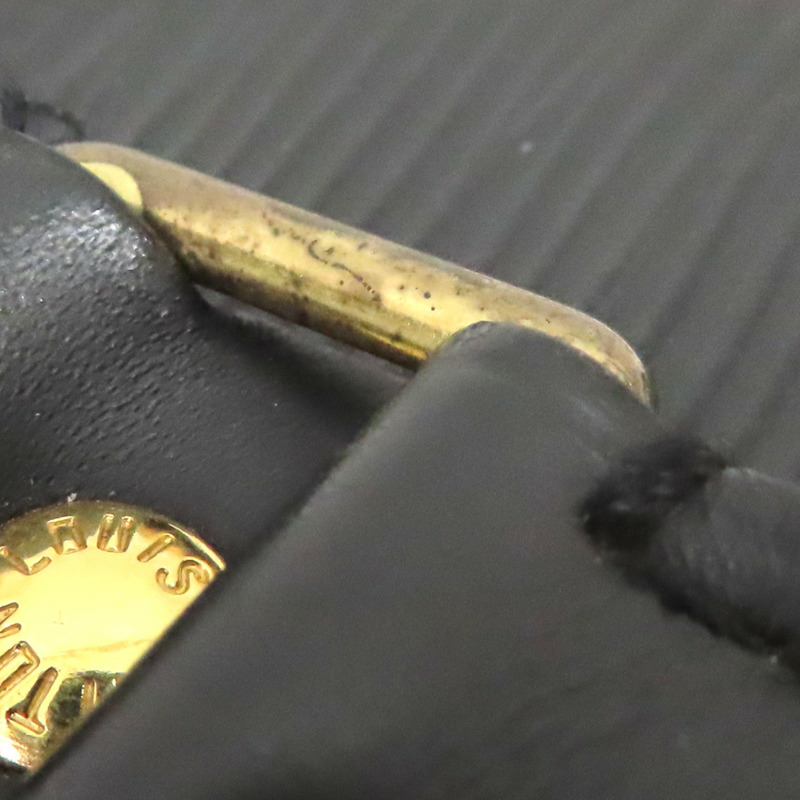 黑色 EPI 水波紋 牛皮 Sac Plat 手提包【LOUIS VUITTON LV 路易威登】 M59082-14